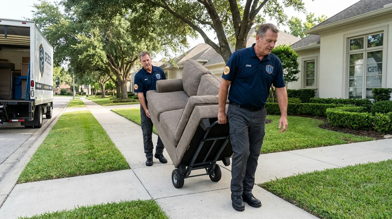 Local residential moving crew loading furniture in Tuscaloosa, AL